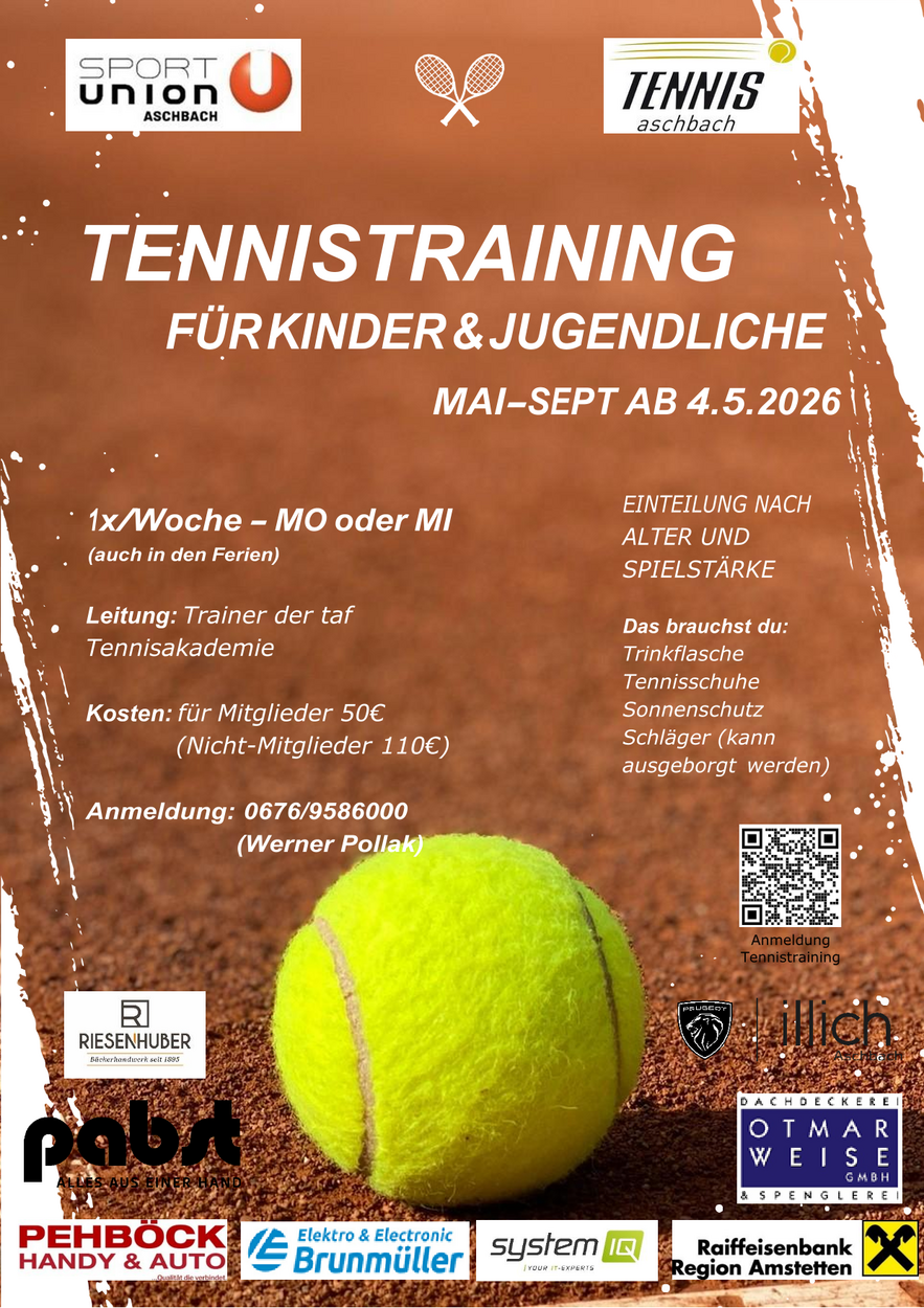 Tennistraining für Kinder & Jugendliche